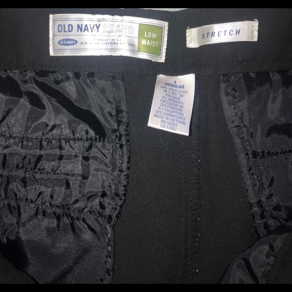 Old Navy Low Waist stretch black dress / work pants. Size 4 GUC - Picture 4 of 6